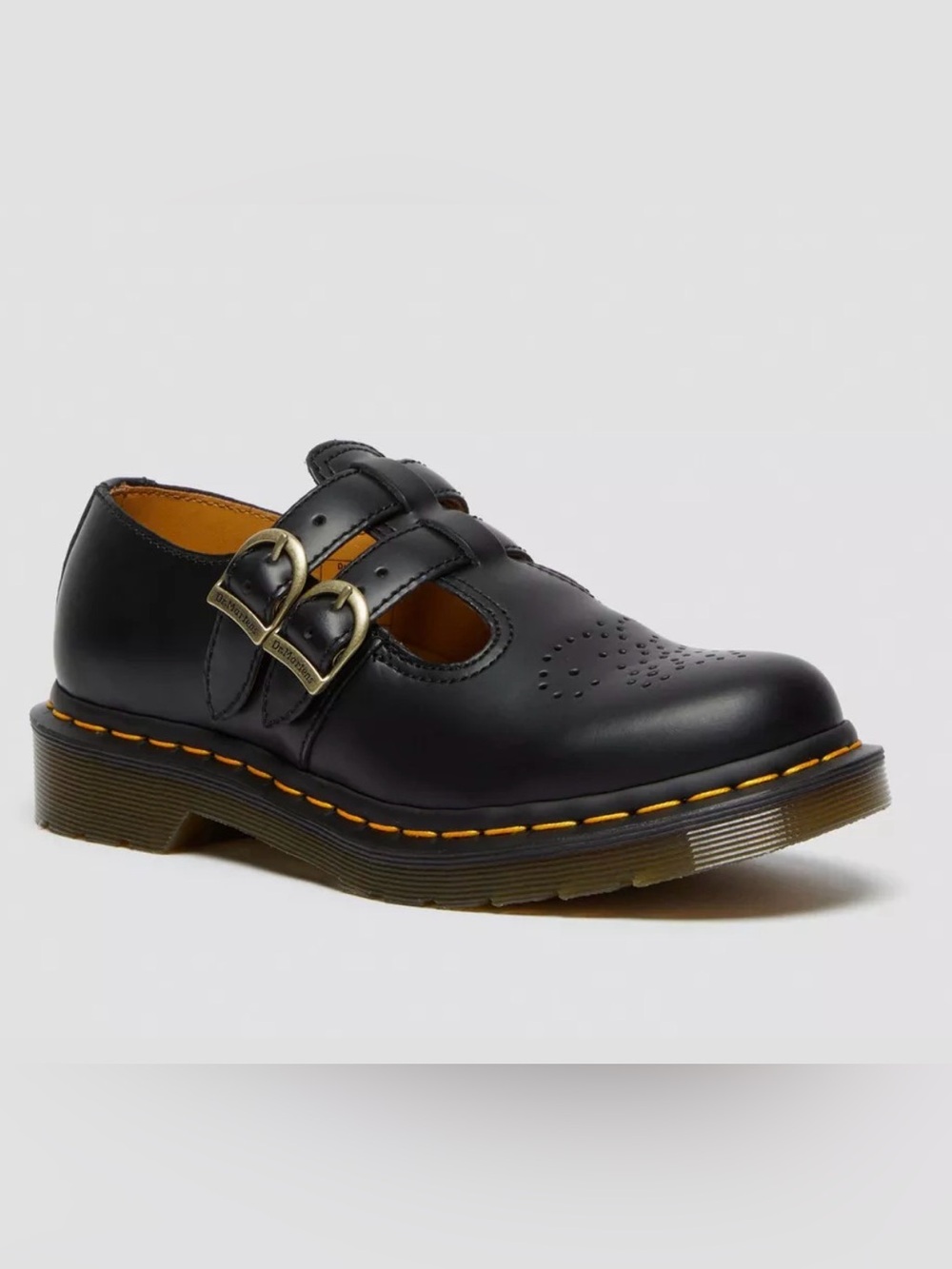 Dr. Martens Black Double Strap Mary Jane Shoes